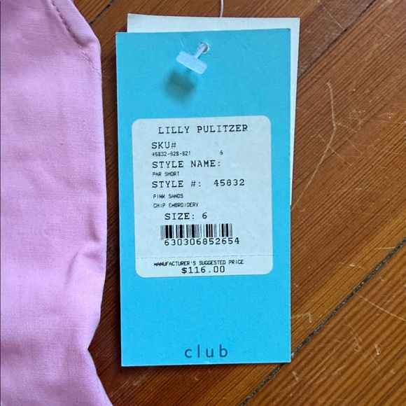 NWT Lilly Pulitzer Pink Shorts with Green Embroidery - Picture 2 of 2